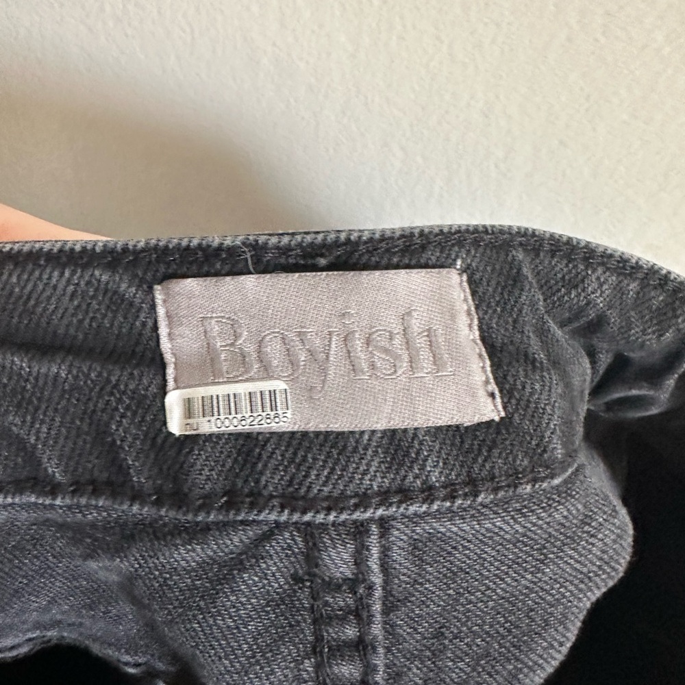 Boyish Washed Black Moonfleet High Rise Button Fly The Andy Denim Midi Skirt - Picture 6 of 9